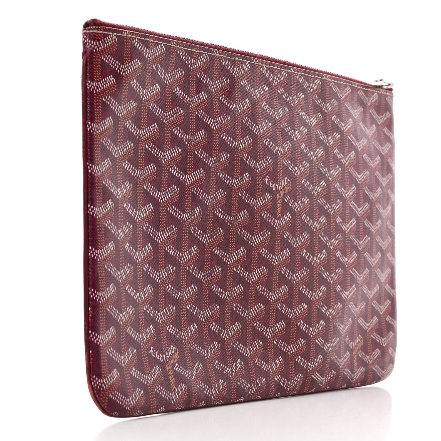 Goyard Goyardine Senat Pochette MM Burgundy 3 of 10