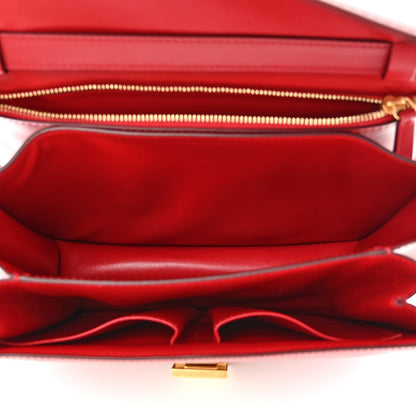 Celine Box Calfskin Medium Classic Box Flap Bag Red 5 of 13