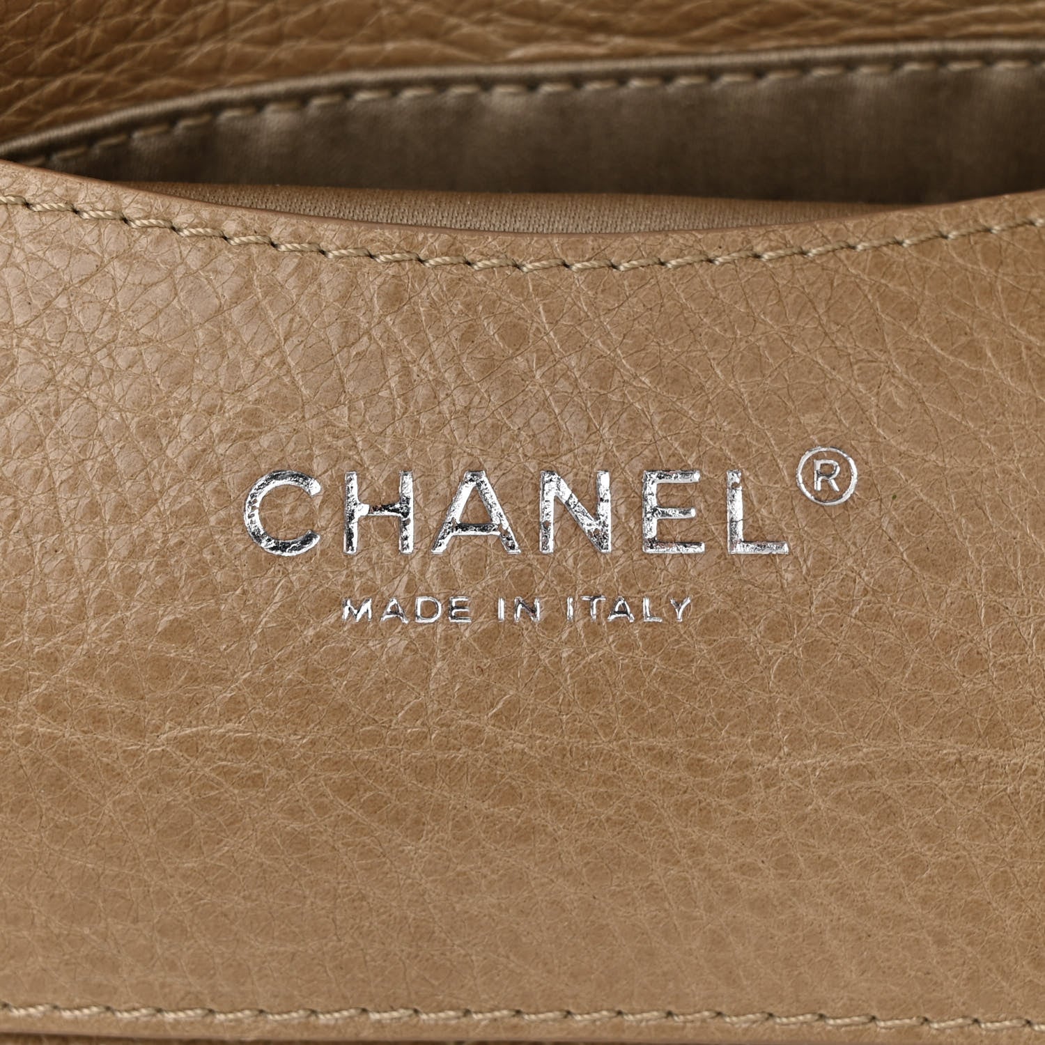 Chanel Glazed Calfskin Stitched On The Road Flap Dark Beige 5 of 10