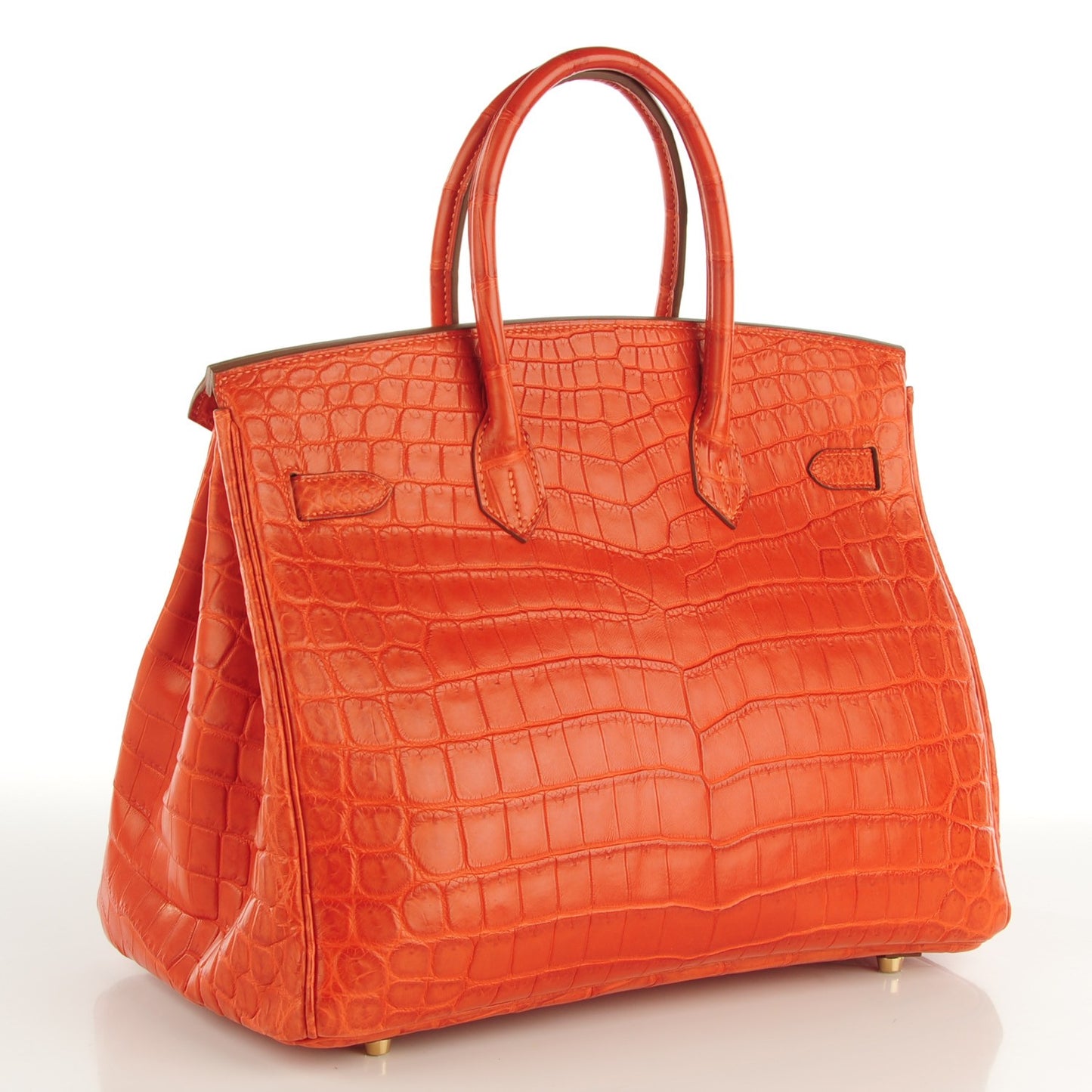 Matte Niloticus Crocodile Birkin 35 Orange