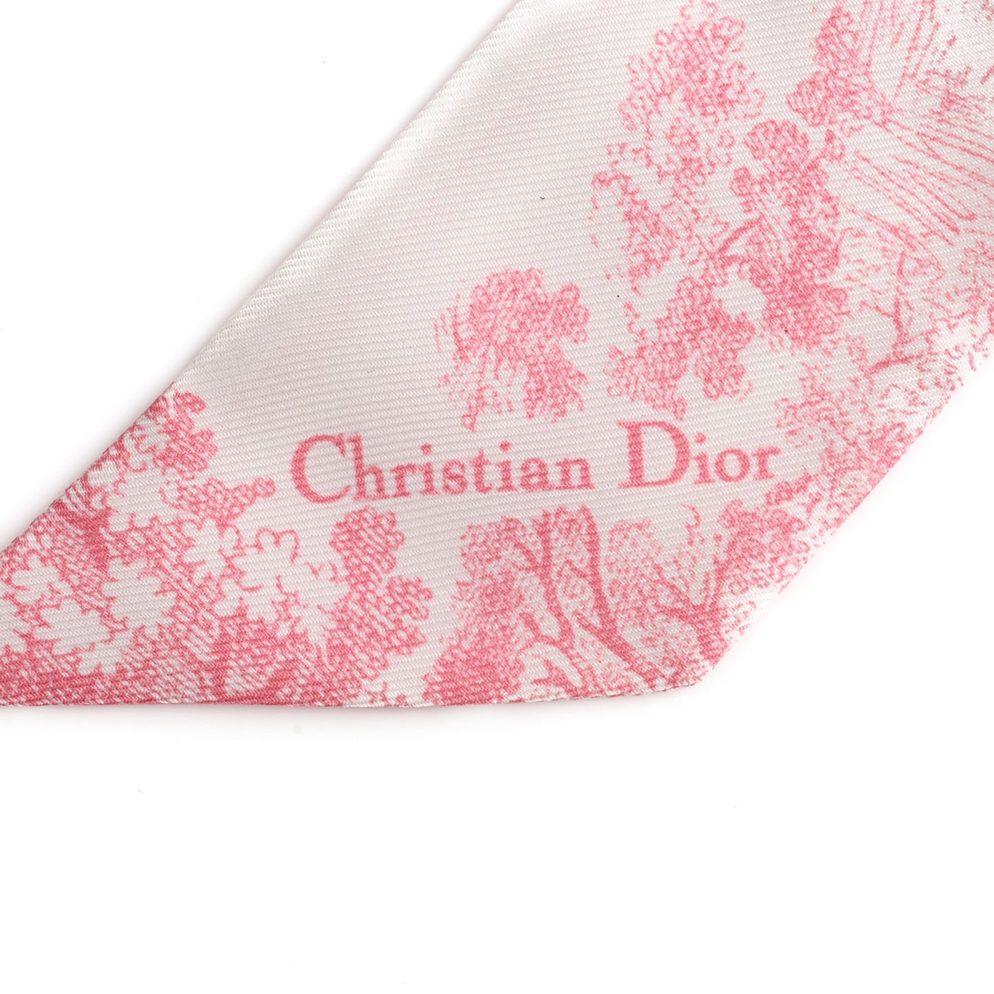 Silk Toile De Jouy Mitzah Scarf Ivory Pink
