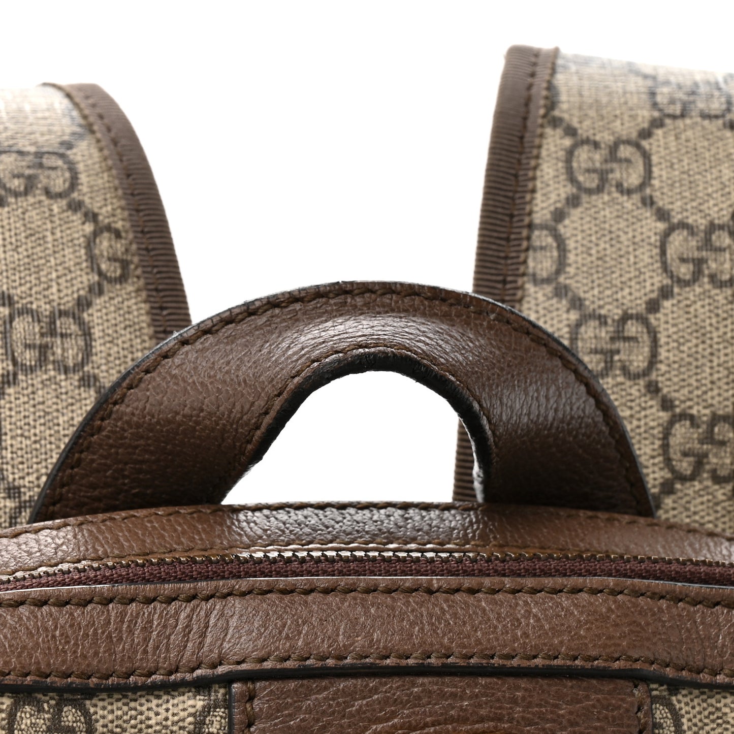 GG Supreme Monogram Medium Ophidia Day Backpack Brown