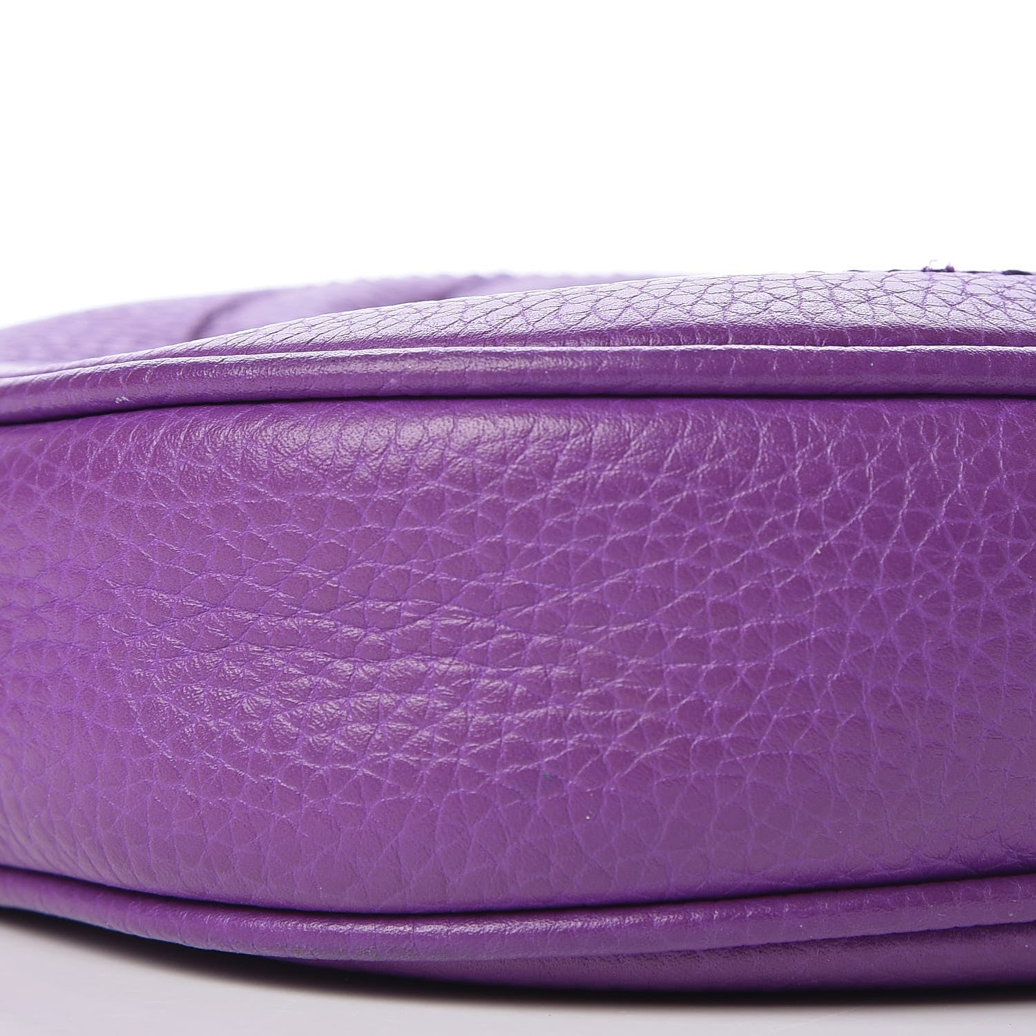Gucci Pebbled Calfskin Mini Soho Chain Bag Shine Purple 9 of 10