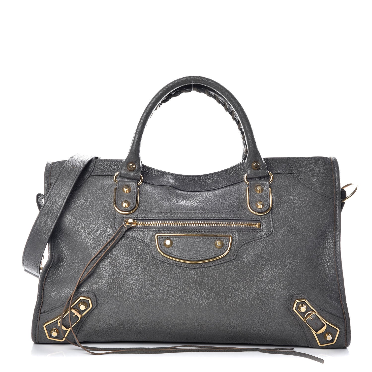 Balenciaga Chevre Gold Metallic Edge Hardware City Gris Acier 1 of 11