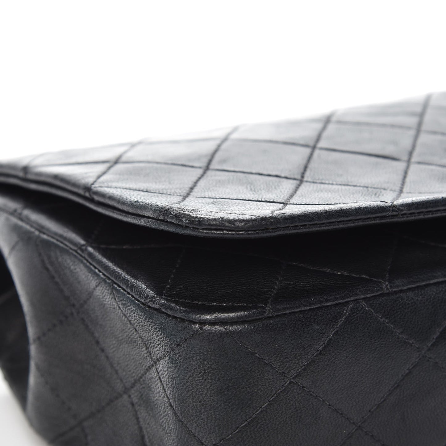 Lambskin Quilted Small Single Flap Black