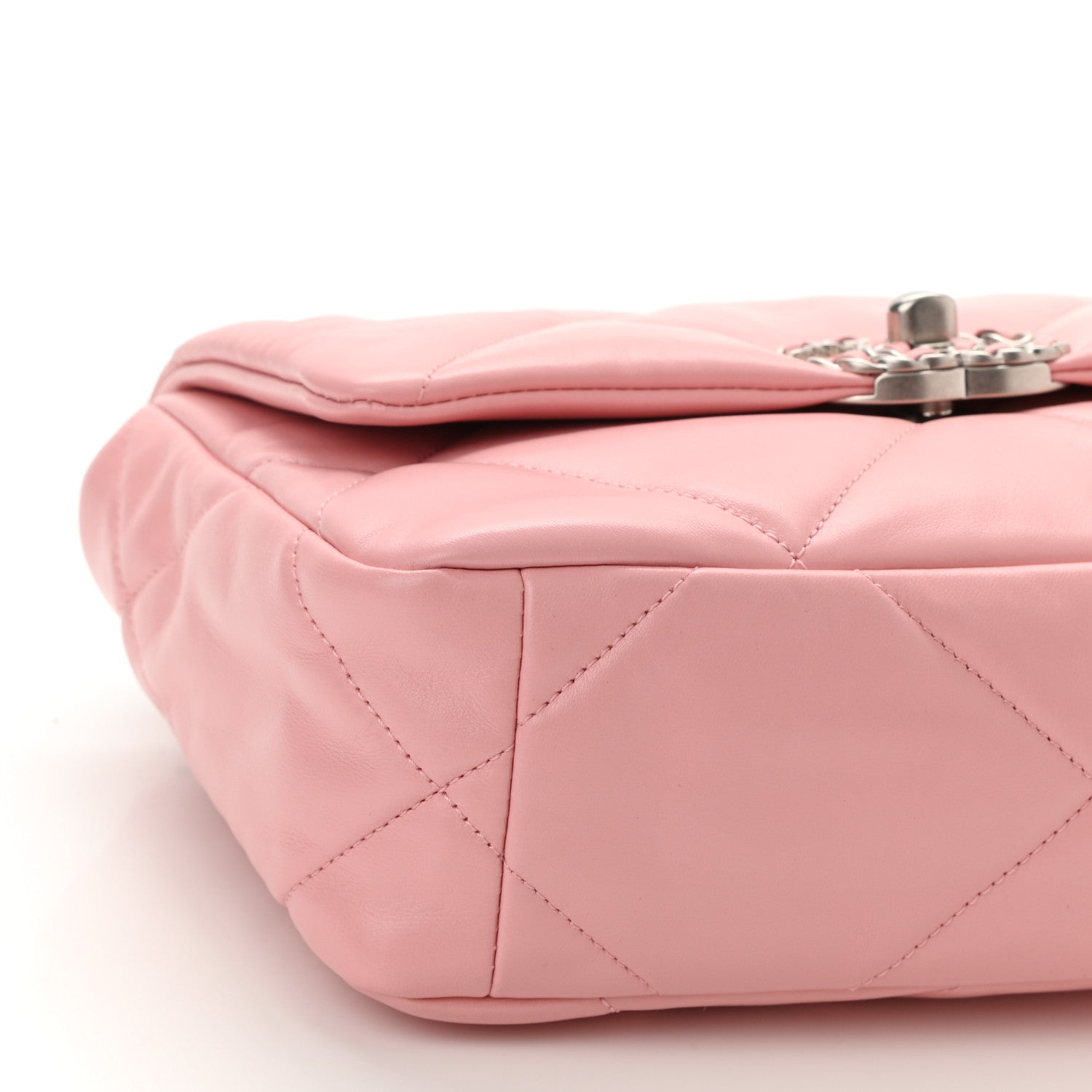 Chanel Goatskin Quilted Medium Chanel 19 Flap Light Pink 9 of 10