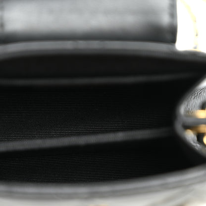 Chanel Lambskin Quilted Mini Accordion Clutch With Chain Black 5 of 10