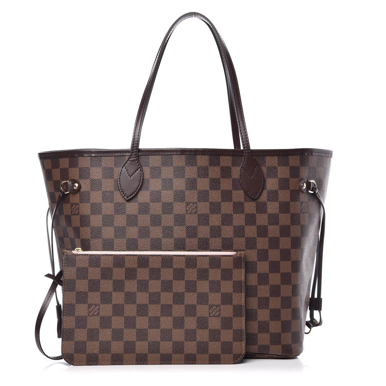 Louis Vuitton Damier Ebene Neo Neverfull MM Rose Ballerine 1 of 13