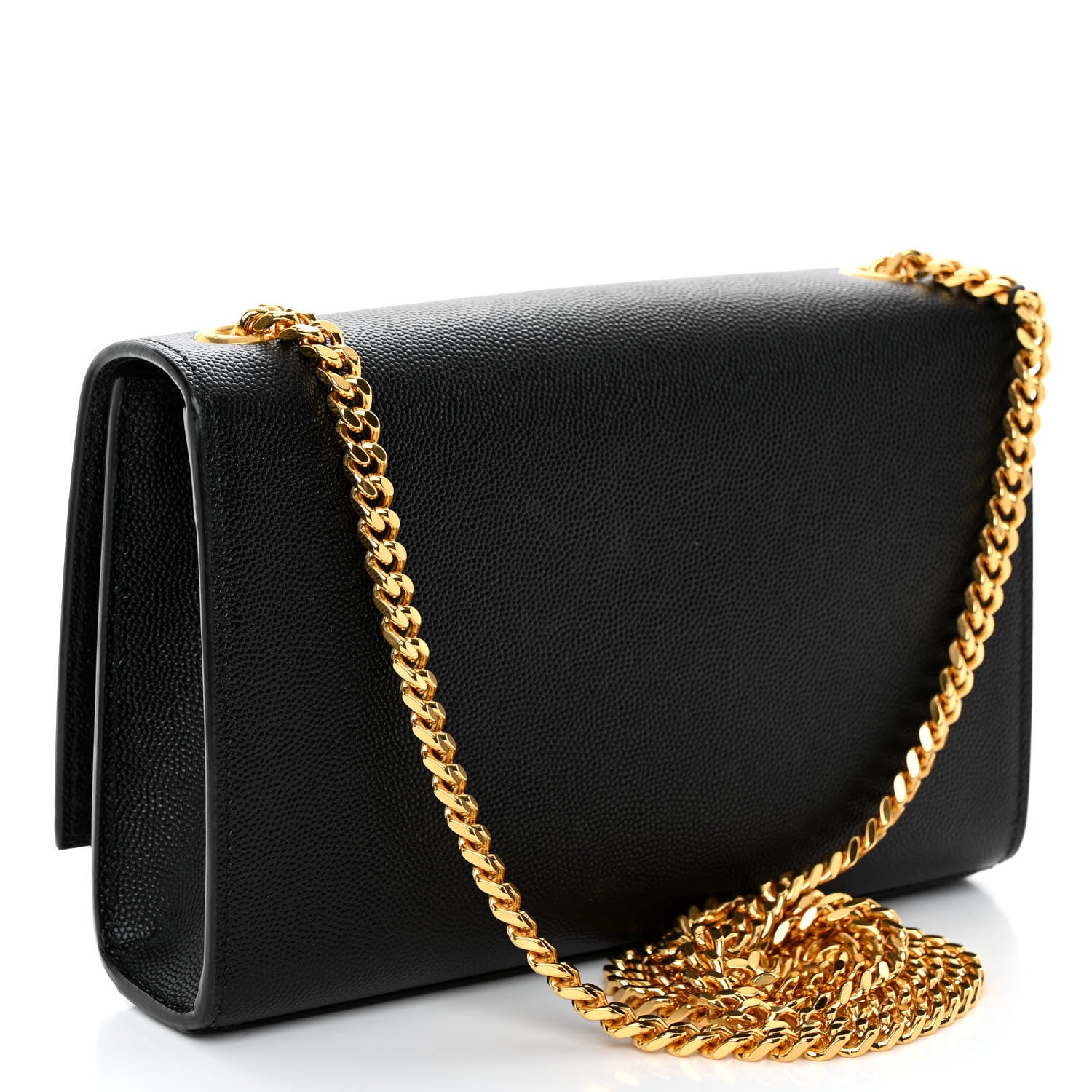 Saint Laurent Grain De Poudre Small Monogram Kate Satchel Black 3 of 9