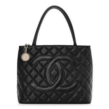 Chanel Caviar Quilted Medallion Tote Navy 1 of 12