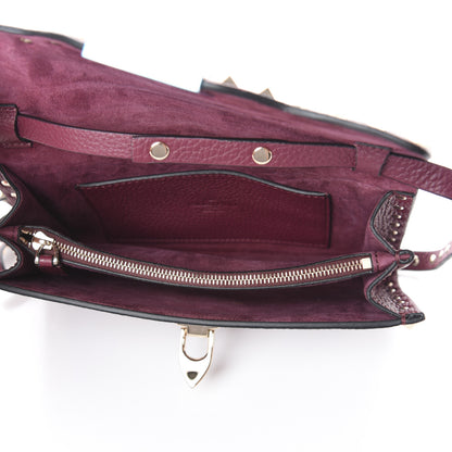 Valentino Garavani Pebbled Calfskin Medium Rockstud Flip Lock Crossbody Bag Vinaccia 5 of 10