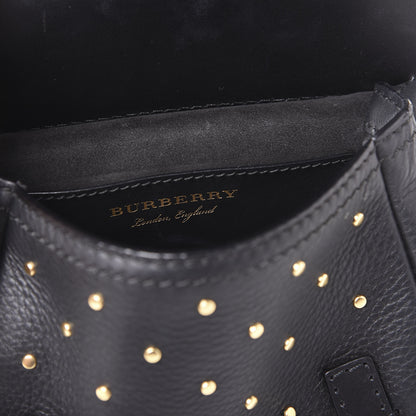 Burberry Soft Grain Calfskin Studded Baby Bridle Saddle Bag Black 7 of 9