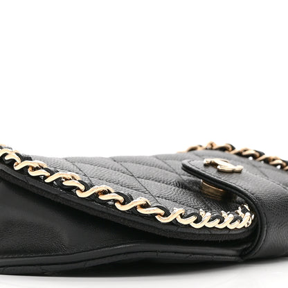 Chanel Caviar Quilted Chain Glasses Case Black 9 of 10