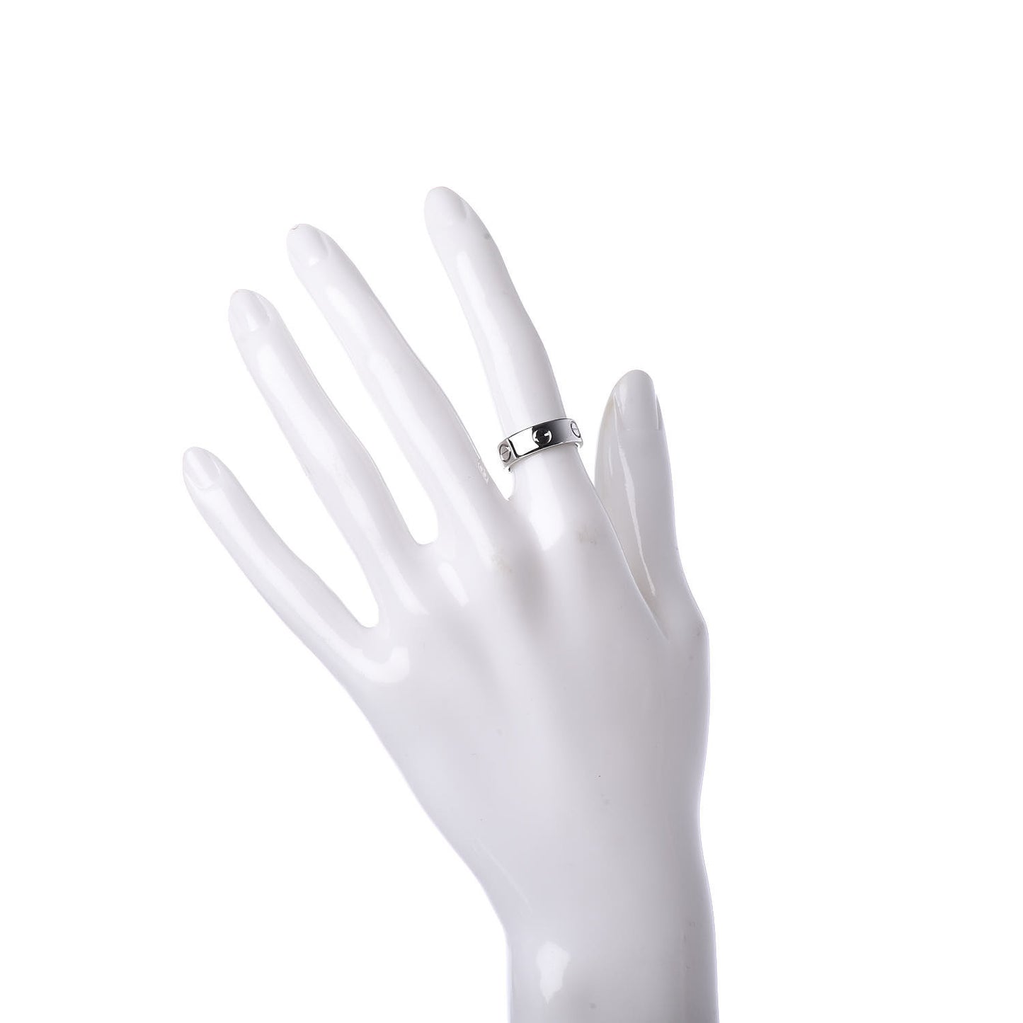 18K White Gold 5.5mm LOVE Ring 49 4.75