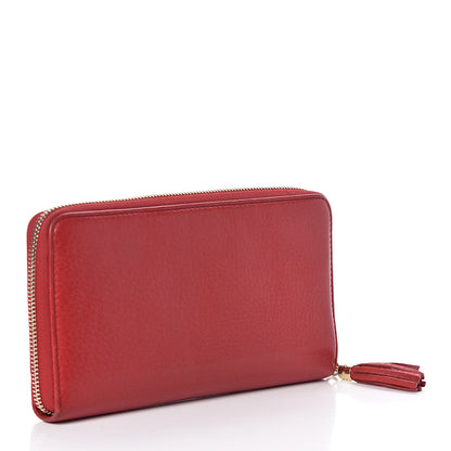 Gucci Pebbled Calfskin Soho Zip Around Wallet Red 3 of 7