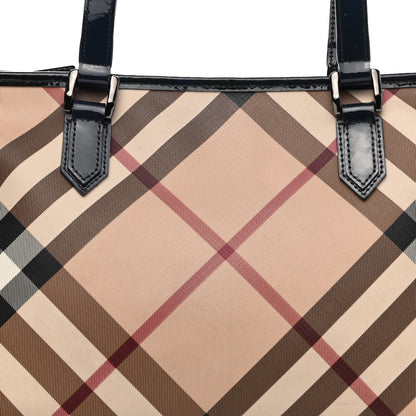 Burberry Nova Check Small Nickie Tote Blue 10 of 13