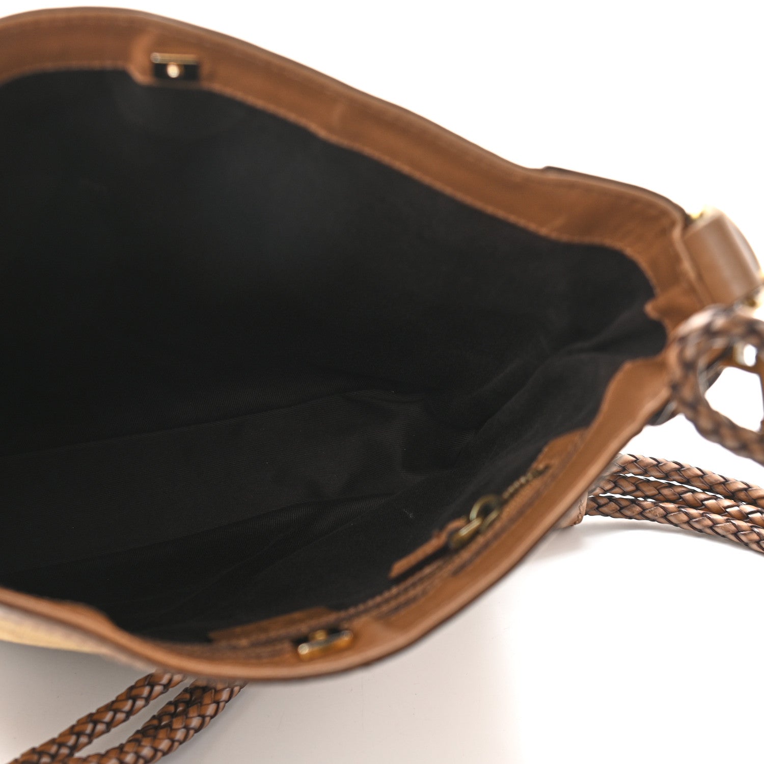 Gucci Monogram Braided Shoulder Bag Brown 4 of 8