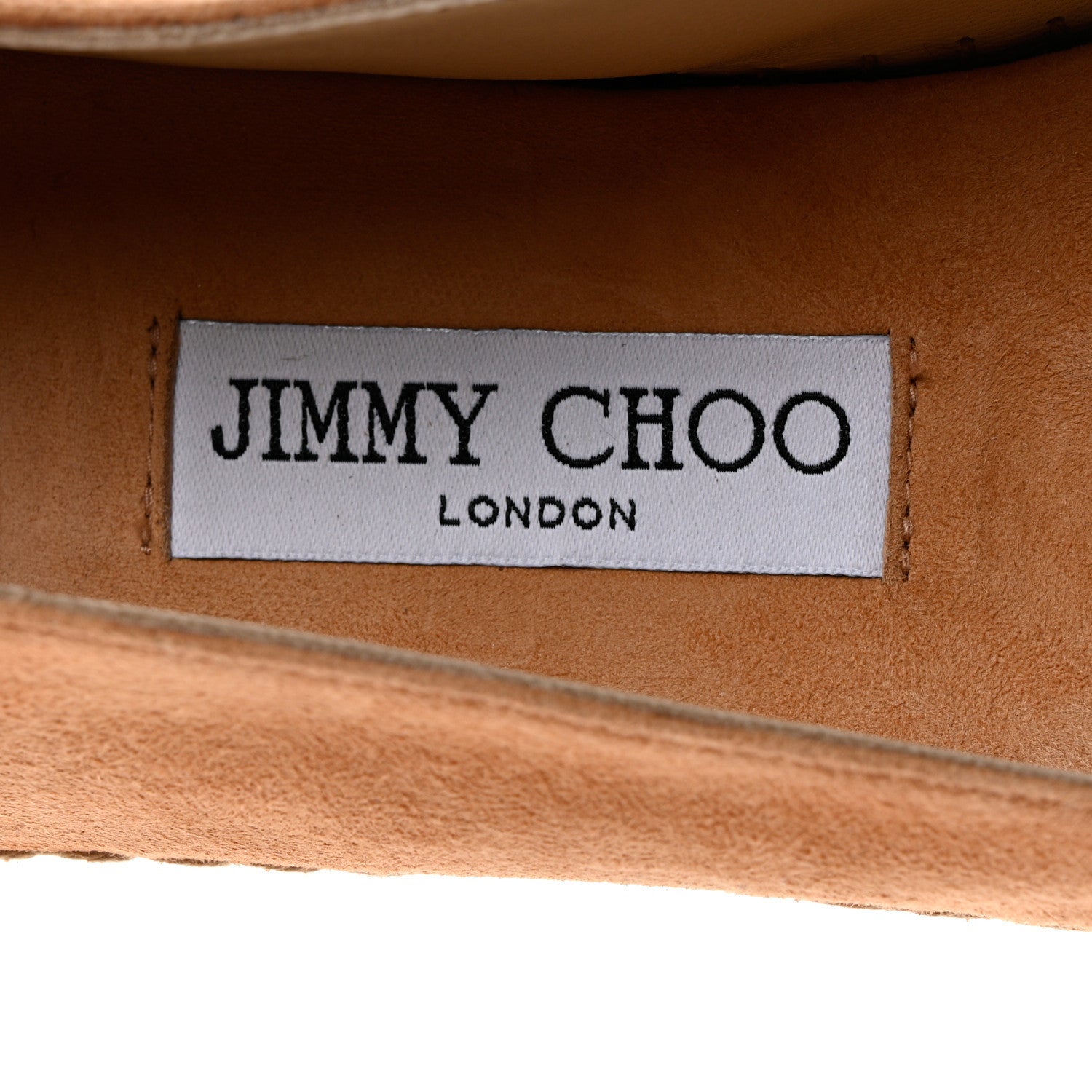 Jimmy Choo Suede Calfskin Crystal Embellished Dru Espadrilles 38 Beige 7 of 9