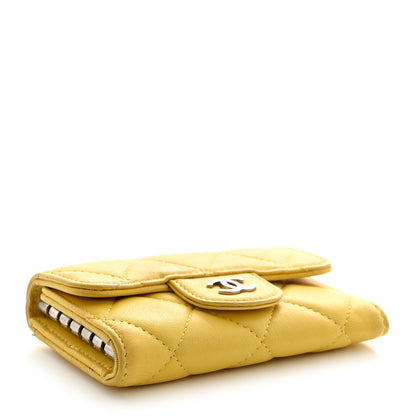 Chanel Lambskin Quilted 6 Key Holder Yellow 4 of 16