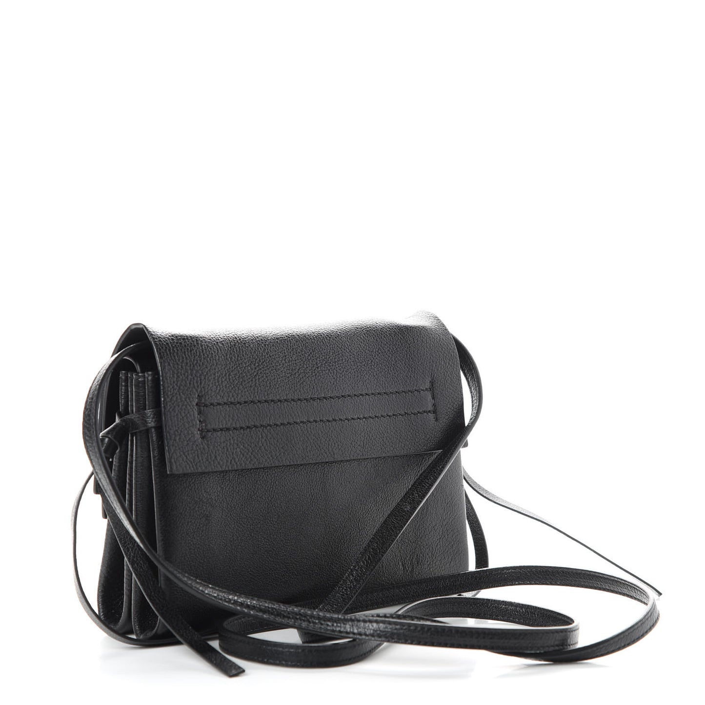 Calfskin Small VRing Crossbody Bag Black