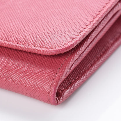 Prada Saffiano Metal Oro Chain Wallet Peonia 6 of 11