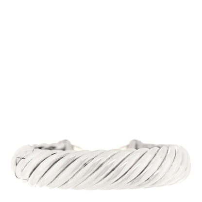 David Yurman Sterling Silver Prasiolite Diamond 15mm Waverly Bracelet 2 of 3