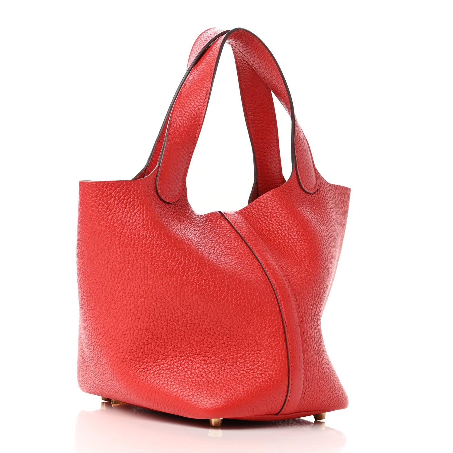 Hermes Taurillon Clemence Picotin Lock 18 PM Rouge Casaque 2 of 12
