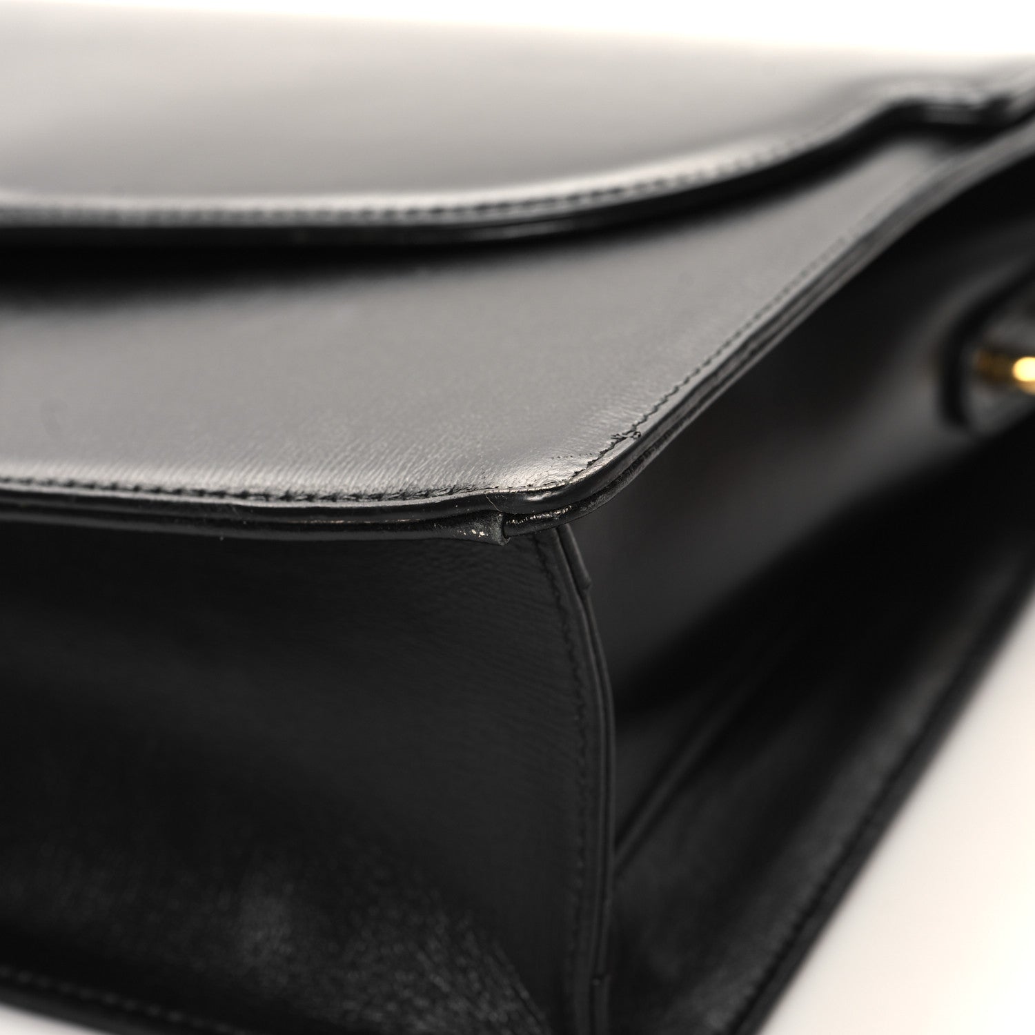 Gucci Textured Calfskin Medium Torchon GG Ring Shoulder Bag Black 10 of 13