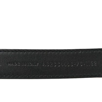 Saint Laurent Calfskin Monogram Narrow Square Buckle Belt 75 30 Black 6 of 7
