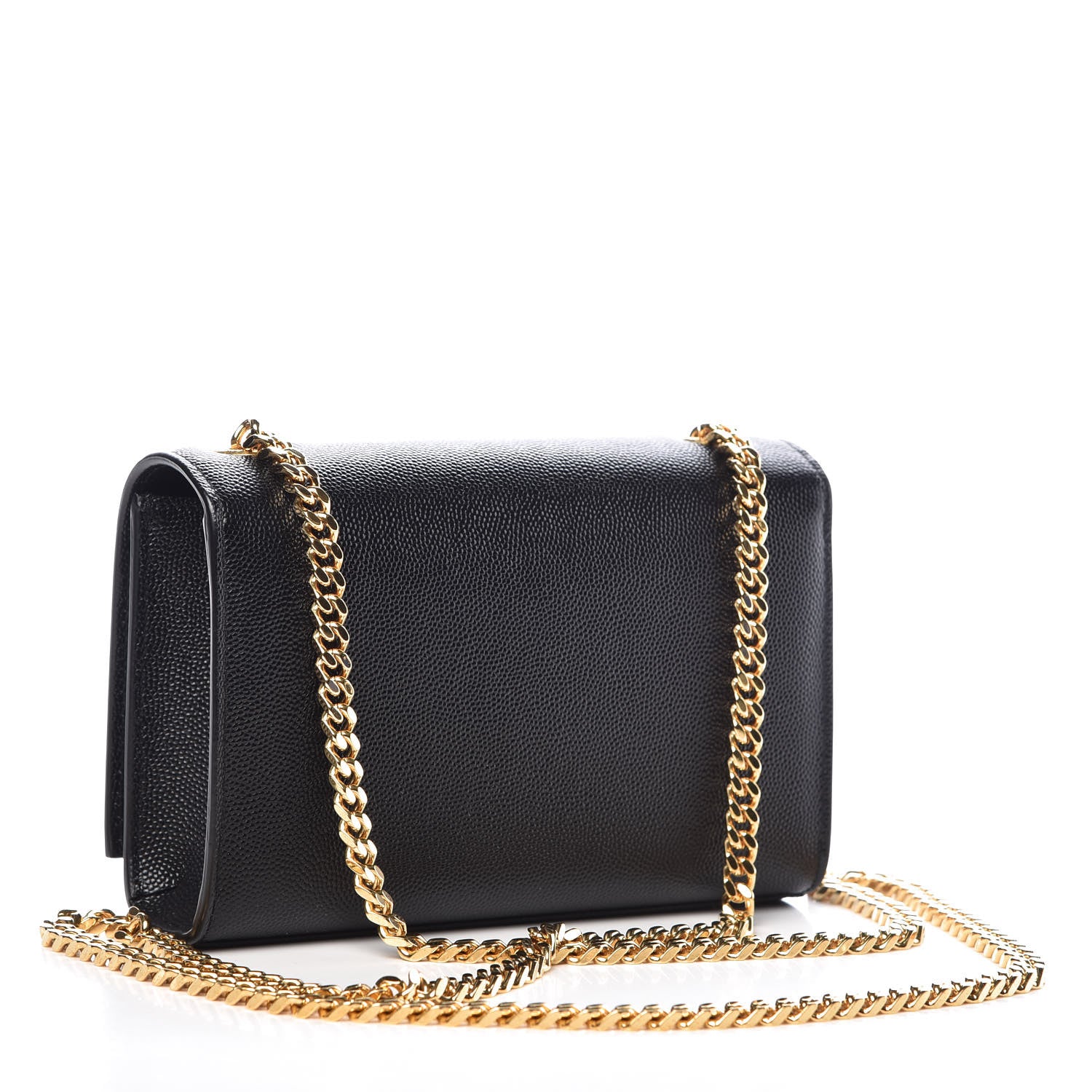 Saint Laurent Grain De Poudre Small Monogram Kate Satchel Black 3 of 9