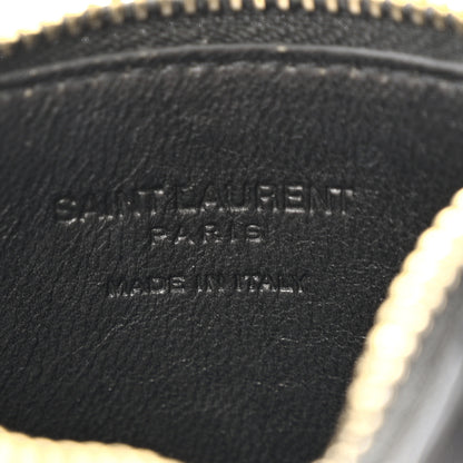 Saint Laurent Calfskin 5 Fragments Zip Pouch Card Holder Black 6 of 11