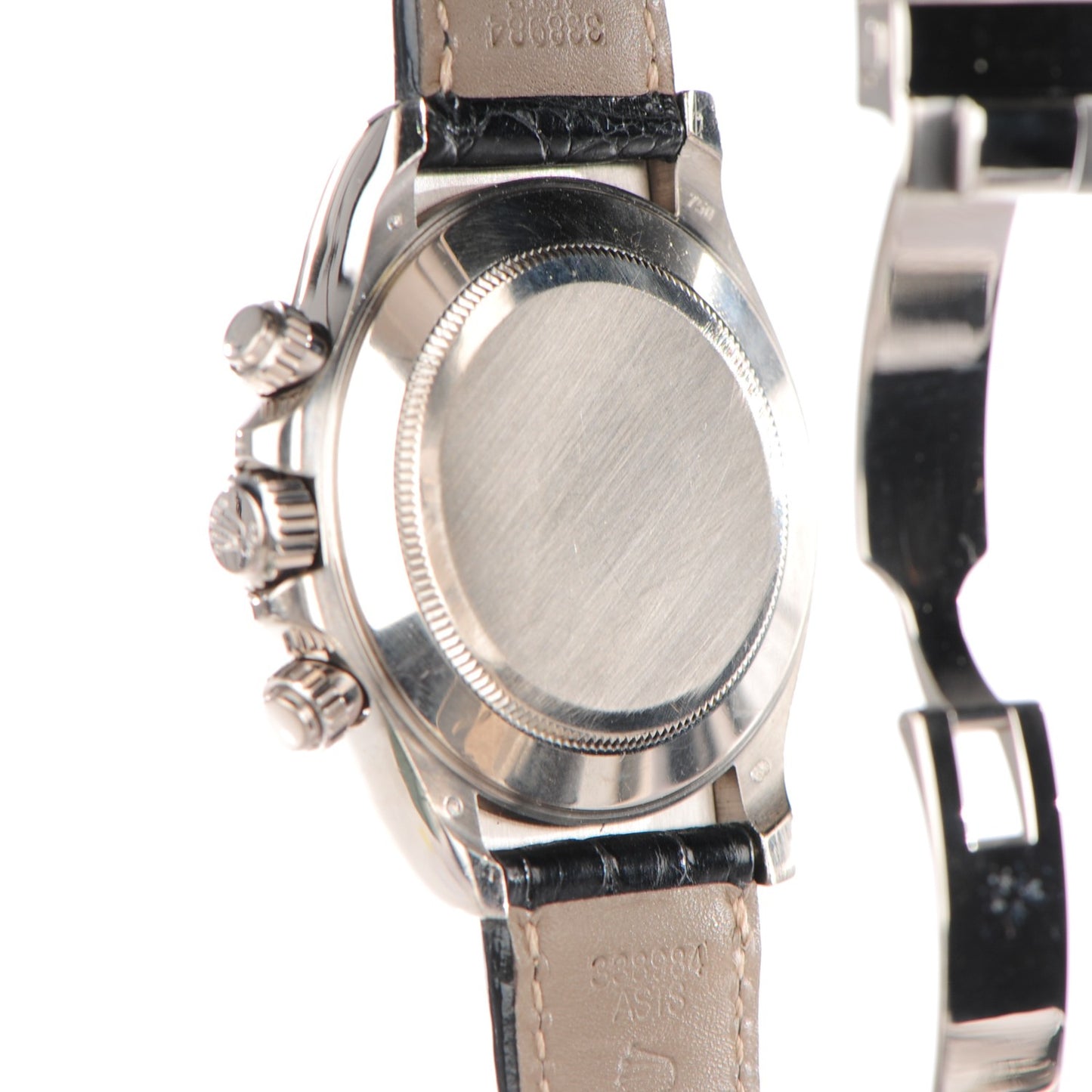 18K White Gold Alligator 40mm Oyster Perpetual Daytona Cosmograph Watch White 116519