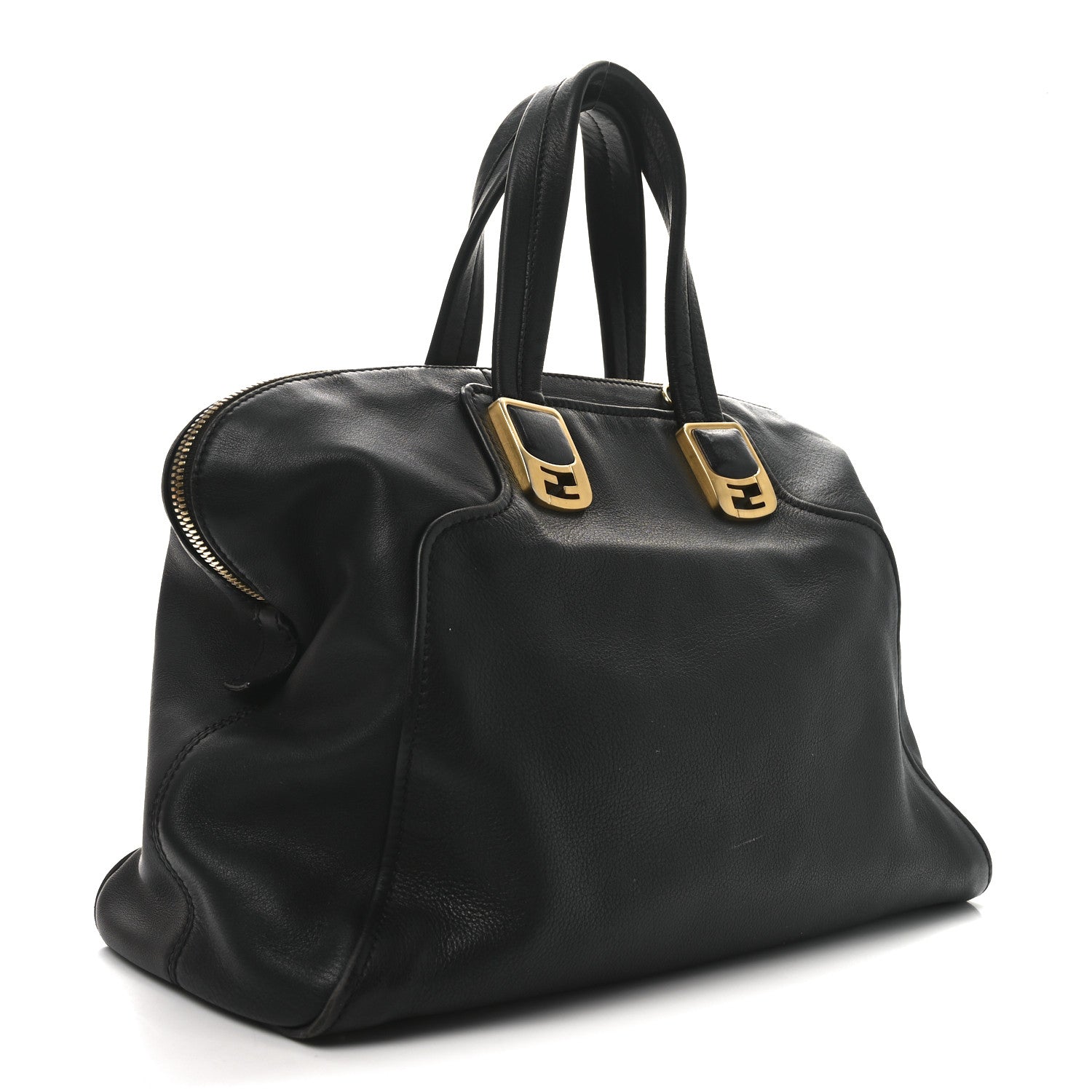 Fendi Vitello Dolce Marmol Large Chameleon Tote Black 3 of 10