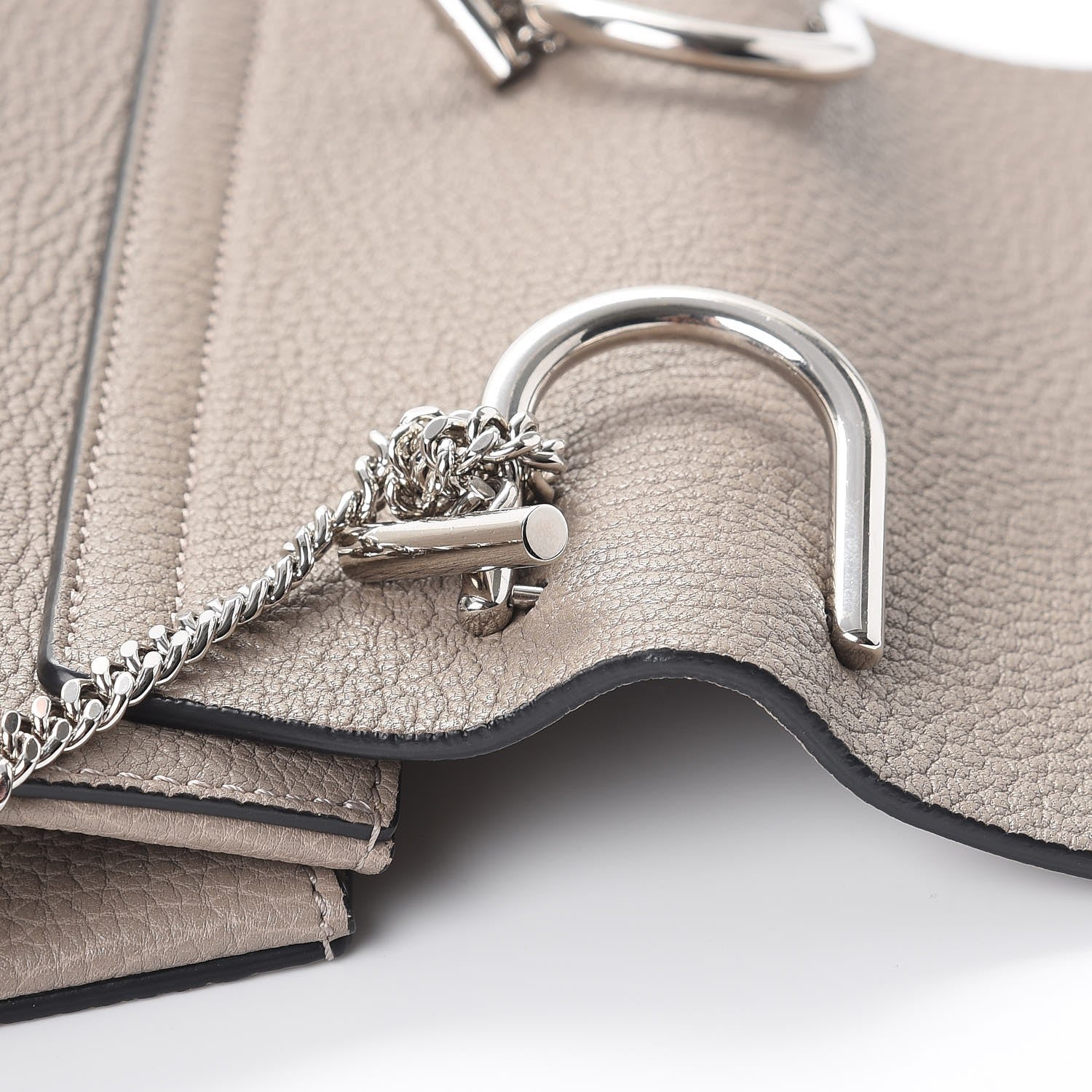 Chloe Grained Lambskin Drew Shoulder Bag Motty Grey 14 of 15