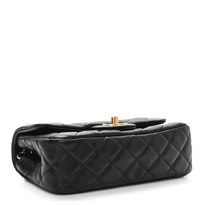 Chanel Lambskin Quilted Mini Rectangular Pearl Crush Flap Black 4 of 13