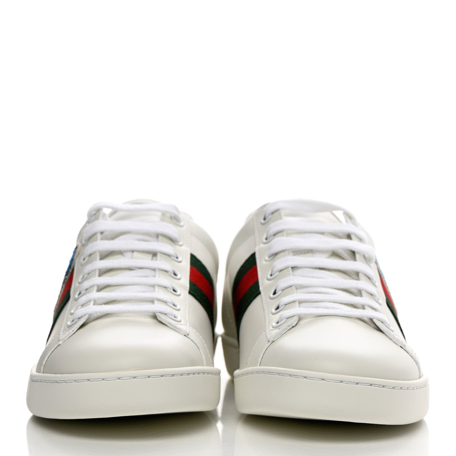 Gucci X DISNEY Calfskin Miro Soft Web Donald Duck Womens Ace Sneakers 39 White New Shamarock 2 of 13