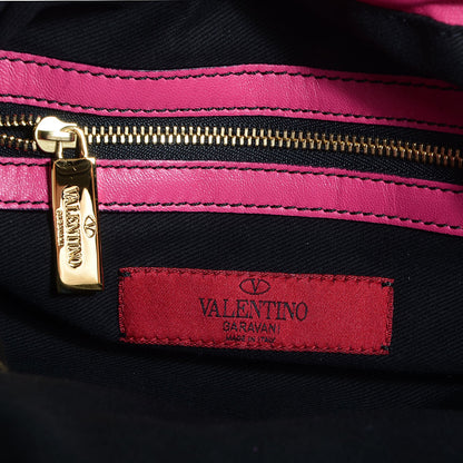 Valentino Garavani Nappa Raised Rose Vertigo Tote Fuchsia 6 of 8
