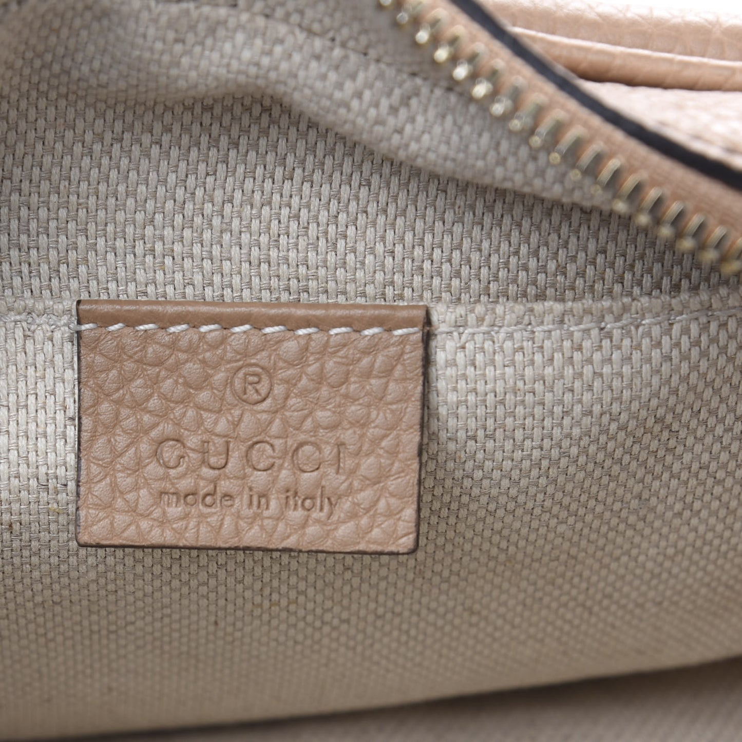 Pebbled Calfskin Small Soho Disco Bag Camelia