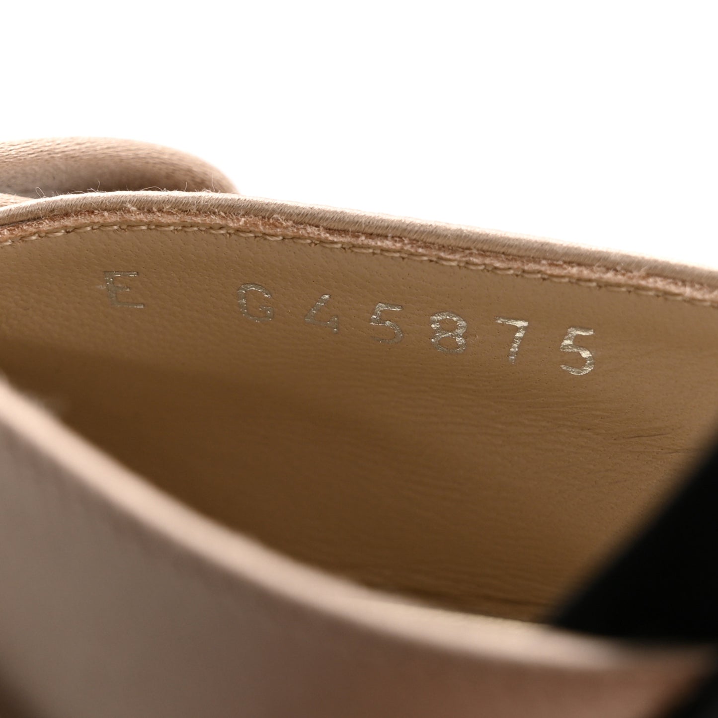 Satin Grosgrain Slingback Pumps 38.5 Beige Black