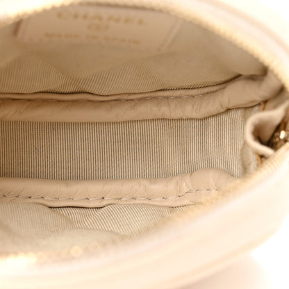 Chanel Caviar Quilted Zip Around Classic Coin Purse Light Beige 5 of 7