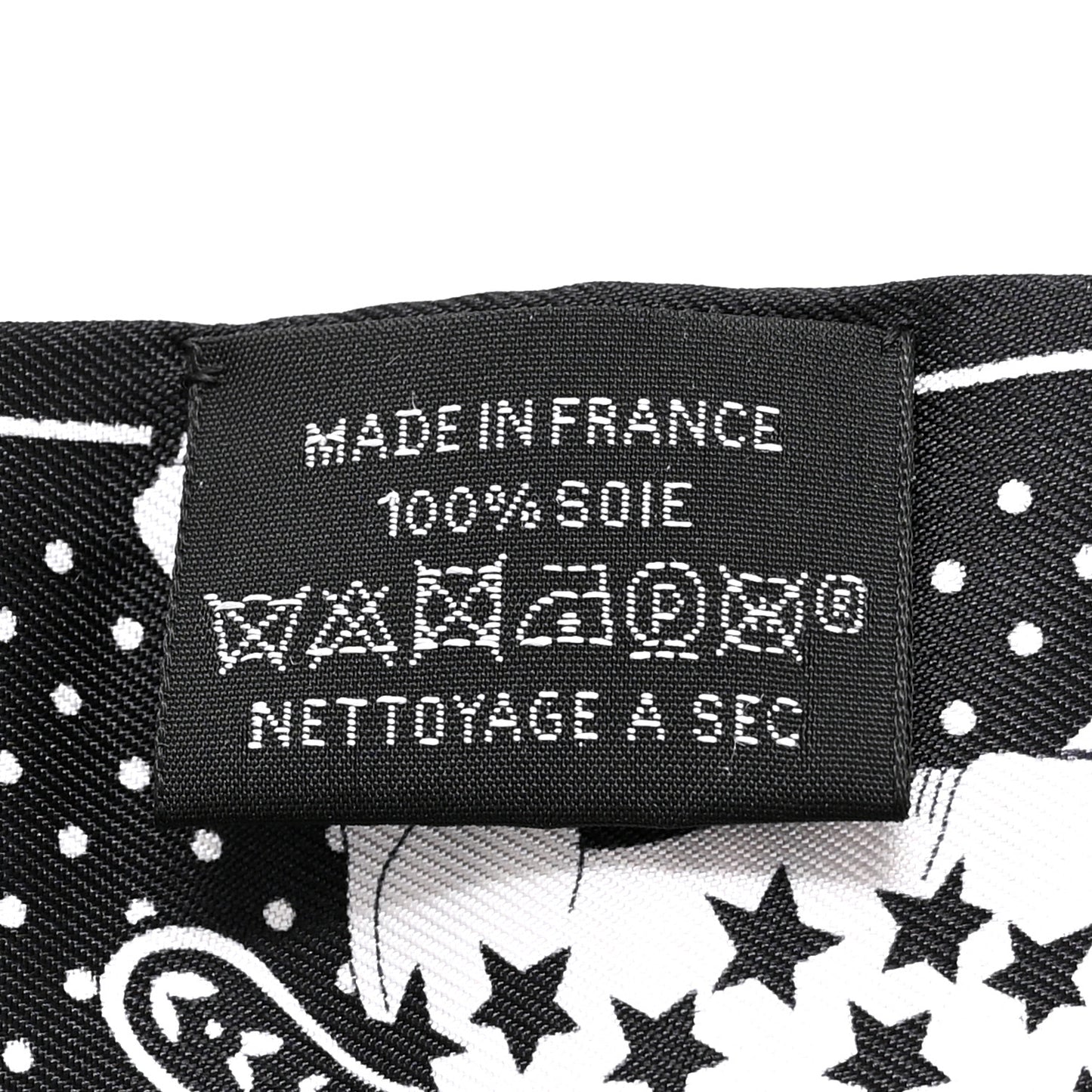 Silk Cheval De Coeur Bandana Twilly Bordeaux Black White