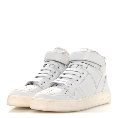Saint Laurent Calfskin Lax Mid Top Sneakers 39 White 4 of 16