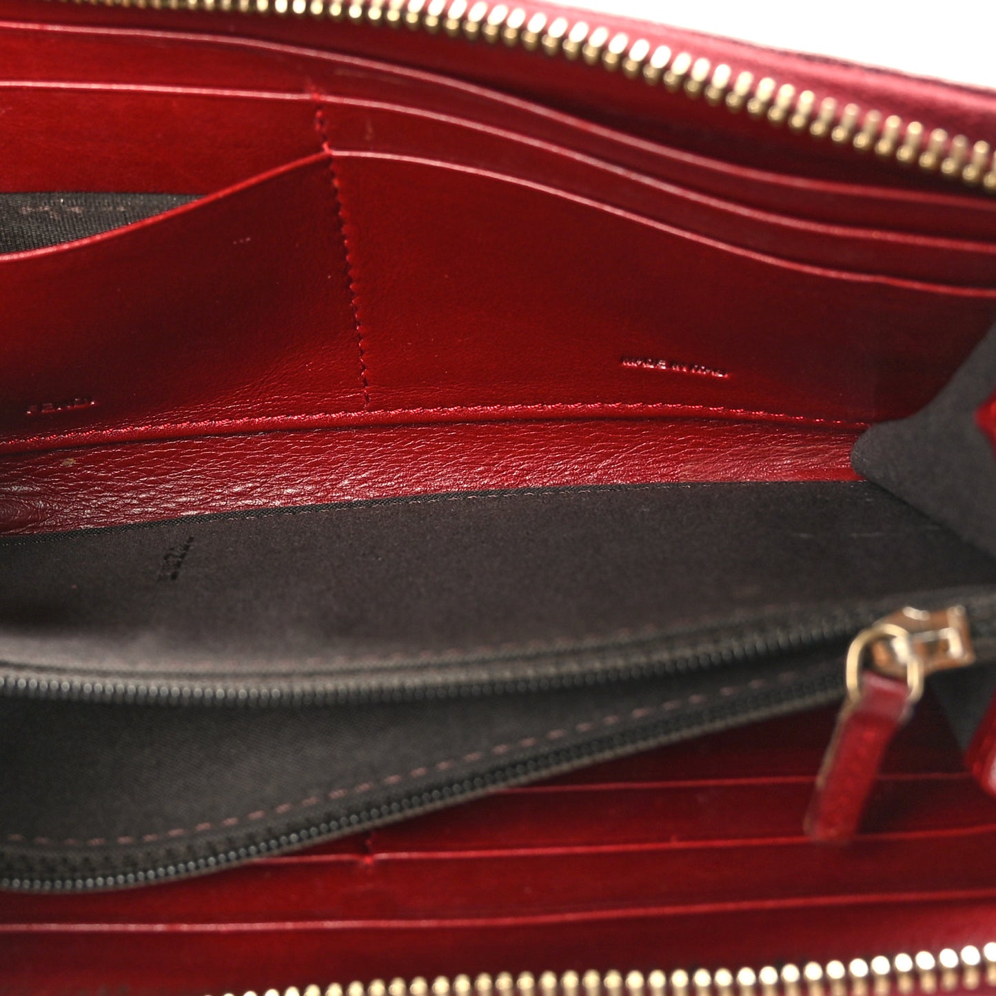 Zucca Zip Around Wallet Red