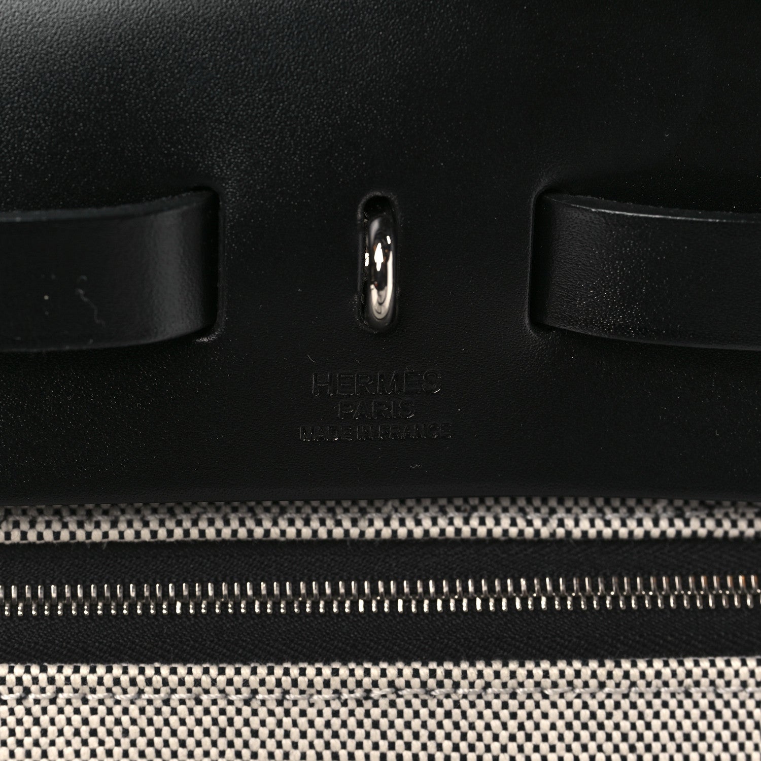 Hermes Toile H Berline Vache Hunter Herbag Zip PM 31 Black Ecru 7 of 11