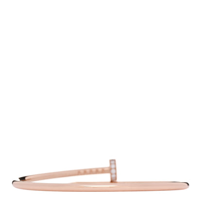 Cartier 18K Pink Gold Diamond Small Juste Un Clou Bracelet 15 2 of 5