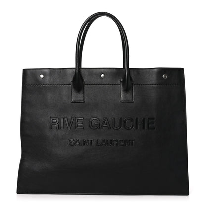Saint Laurent Vitello Rive Gauche Large Tote Black 1 of 10