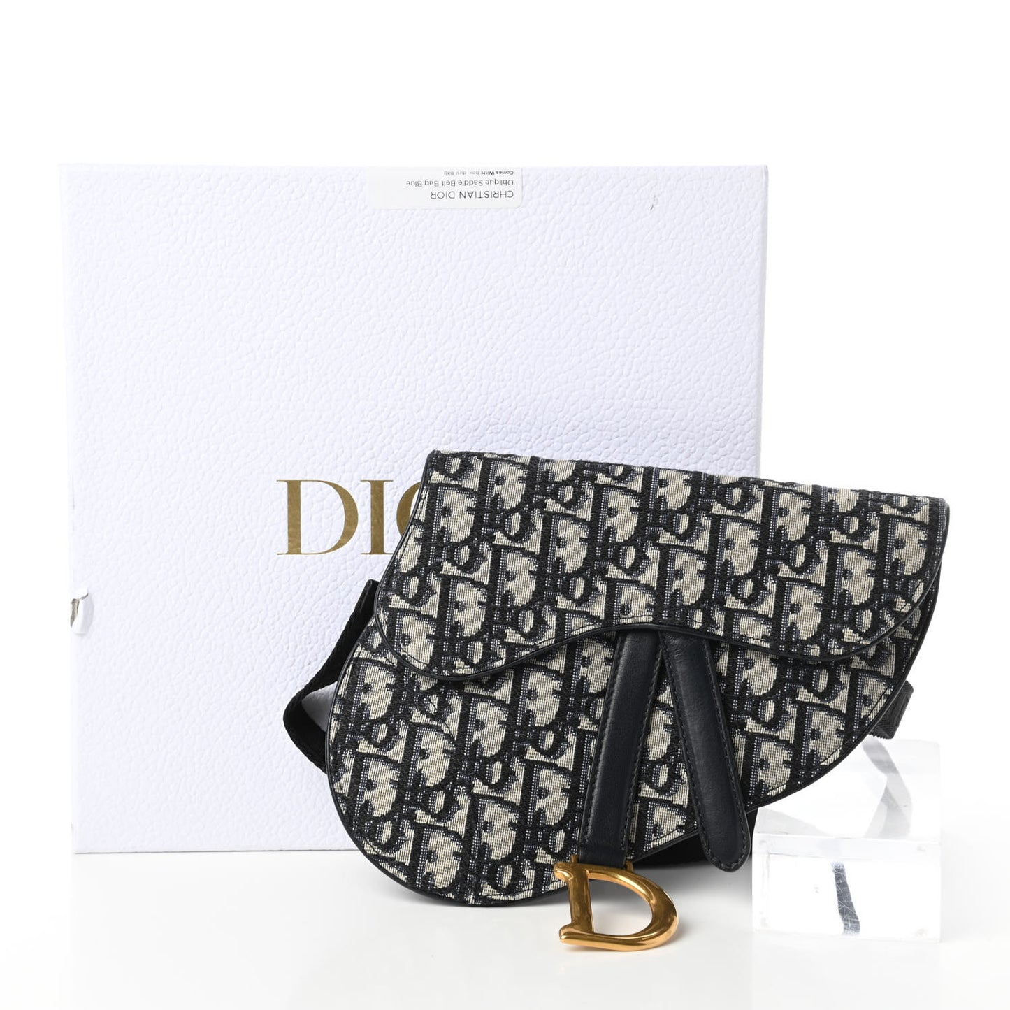 Oblique Saddle Belt Bag Blue
