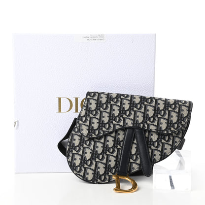 Christian Dior Oblique Saddle Belt Bag Blue 10 of 10