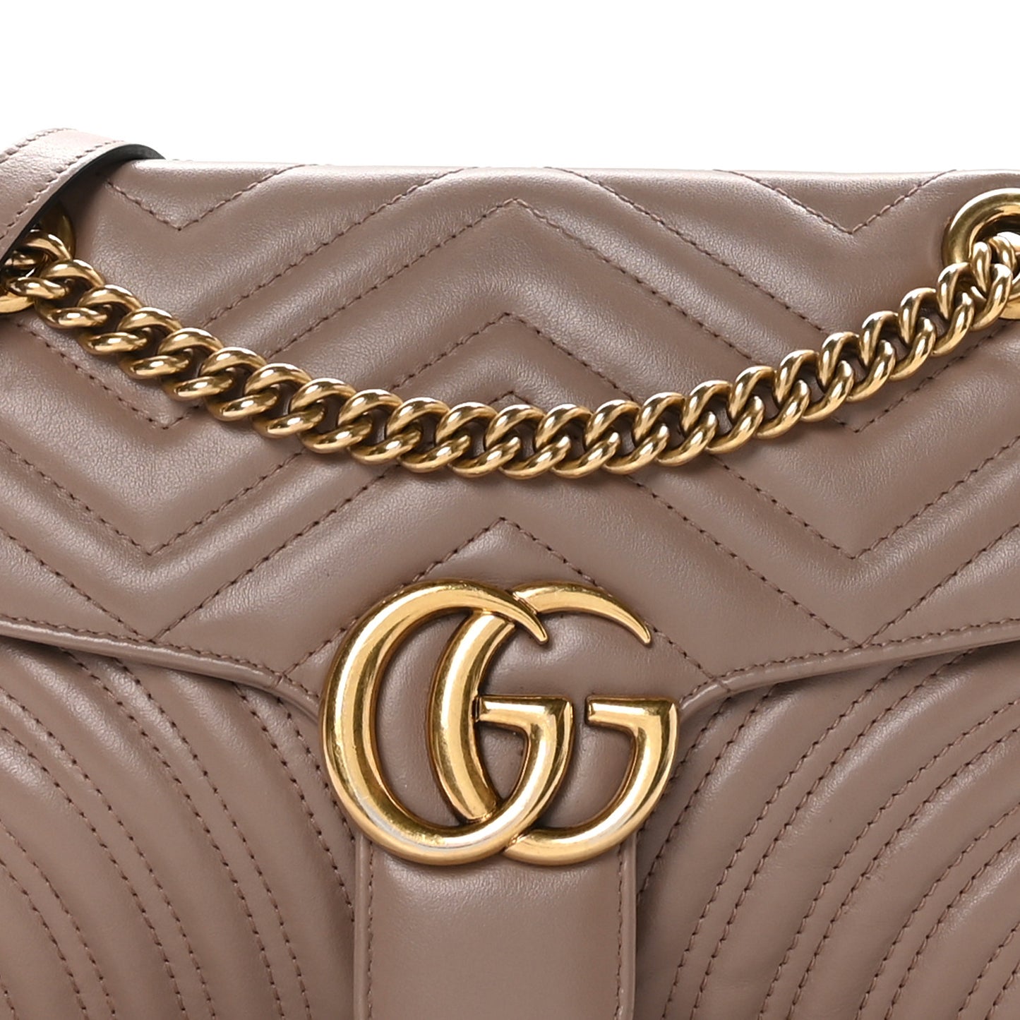 Calfskin Matelasse Small GG Marmont Shoulder Bag Porcelain Rose