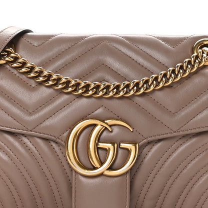 Gucci Calfskin Matelasse Small GG Marmont Shoulder Bag Porcelain Rose 8 of 11